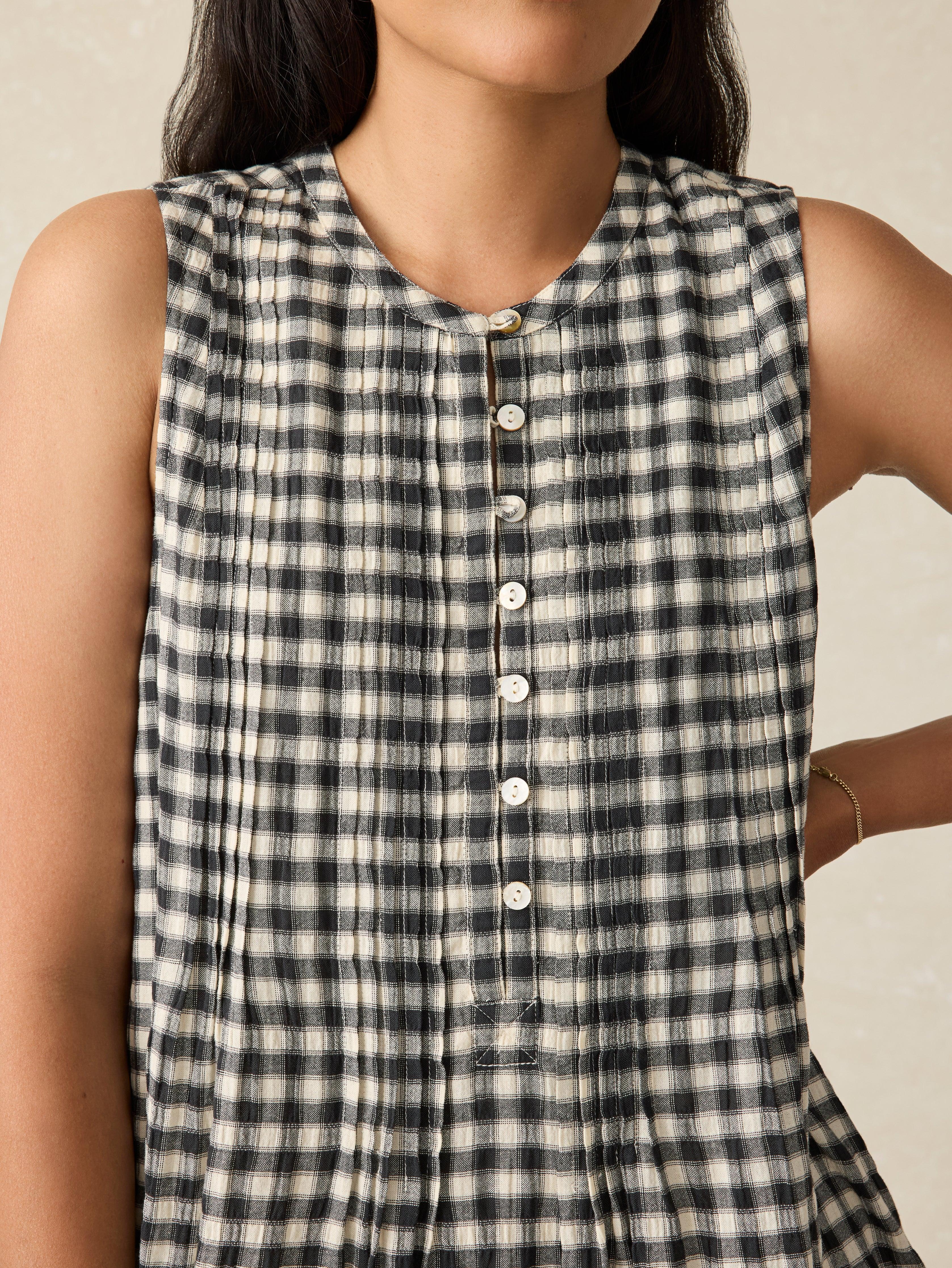 Isha Gingham Dress - Moonlit Gingham Female Product Image