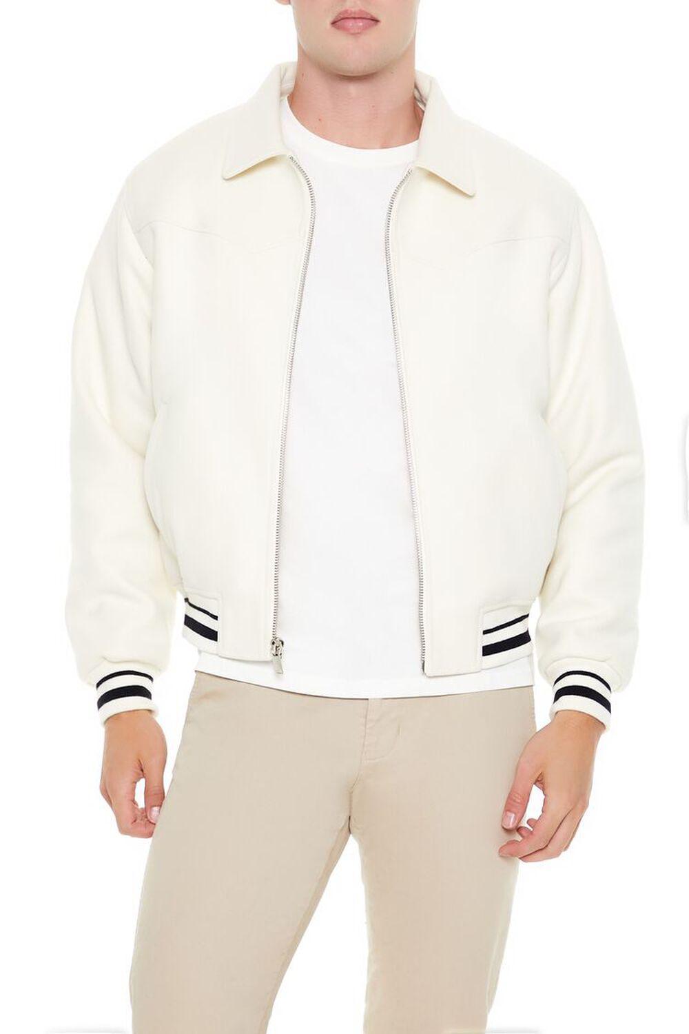 Varsity Zip-Up Bomber Jacket | Forever 21 Product Image