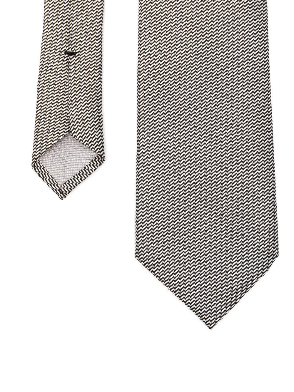 TOM FORD Chevron Jacquard Tie In Grey Product Image