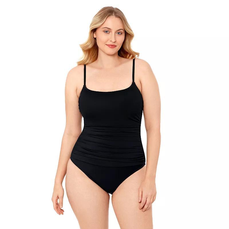 Womens S3 Swim Smoothing Classic Shirred Front One-Piece Swimsuit, Womens Product Image