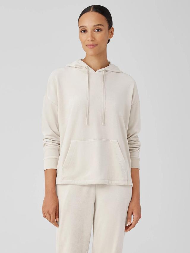 EILEEN FISHER Cozy Velour Knit Hooded Topfemale Product Image