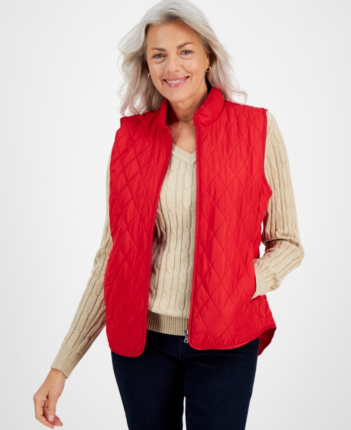 Style & Co Womens Quilted Mock-Neck Vest, Created for Macys Product Image