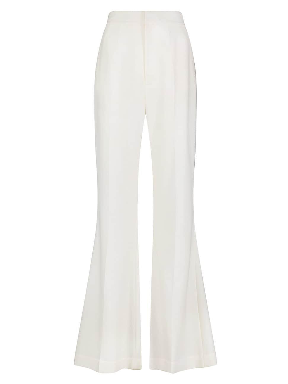 Womens Crepe Flared Trousers Product Image