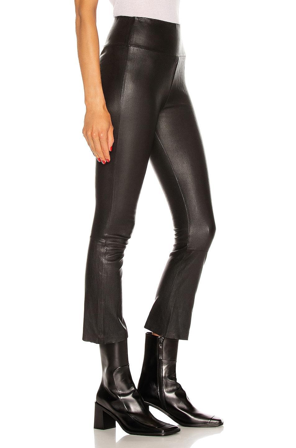 SPRWMN High Waist Crop Flare Legging Black. (also in XS). Product Image