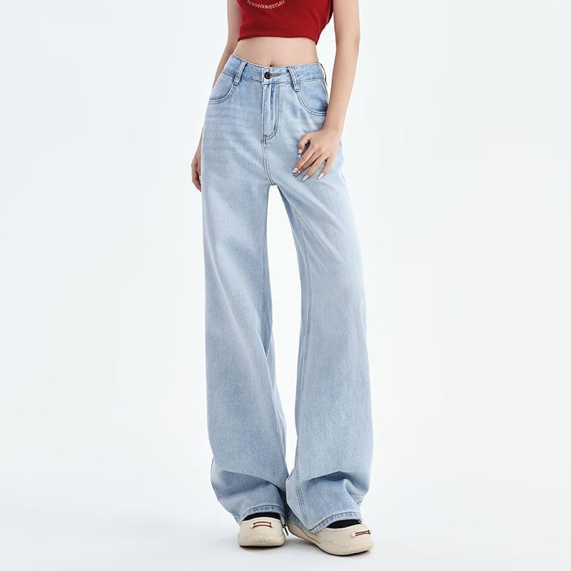 High Waist Wide Leg Jeans Product Image