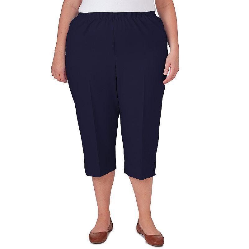 Plus Size Alfred Dunner Stretch Waist Accord Capri Pants, Womens Product Image