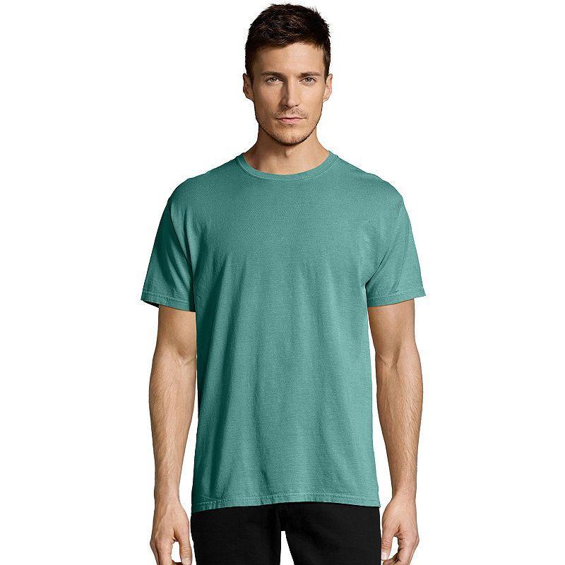 Hanes Mens Garment Dyed Cotton T-Shirt Spanish Moss 2XL Product Image