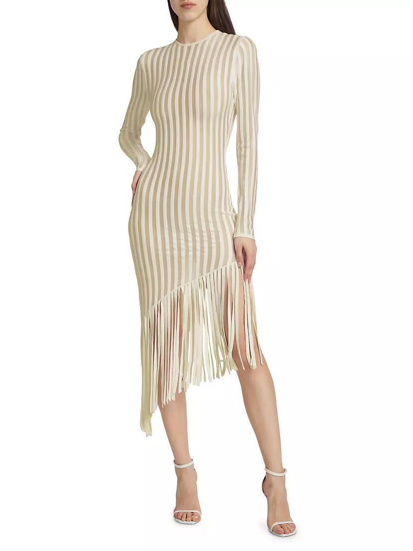 Galya Asymmetric Fringed Midi-Dress Product Image