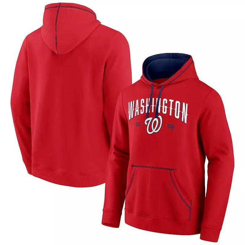 Mens Fanatics Branded /Navy Washington Nationals Ultimate Champion Logo Pullover Hoodie Product Image