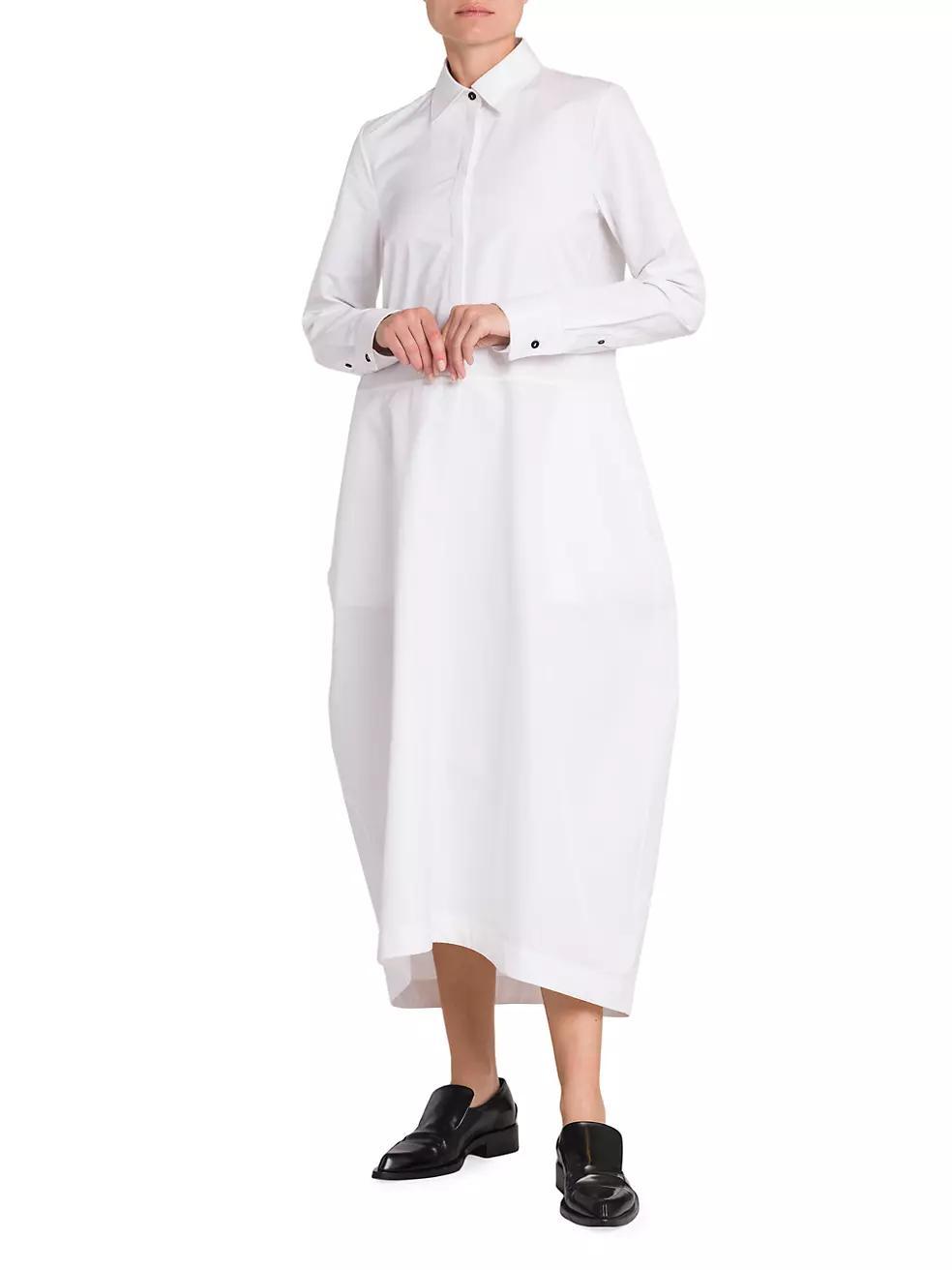 Coated Linen Shirtdress Product Image