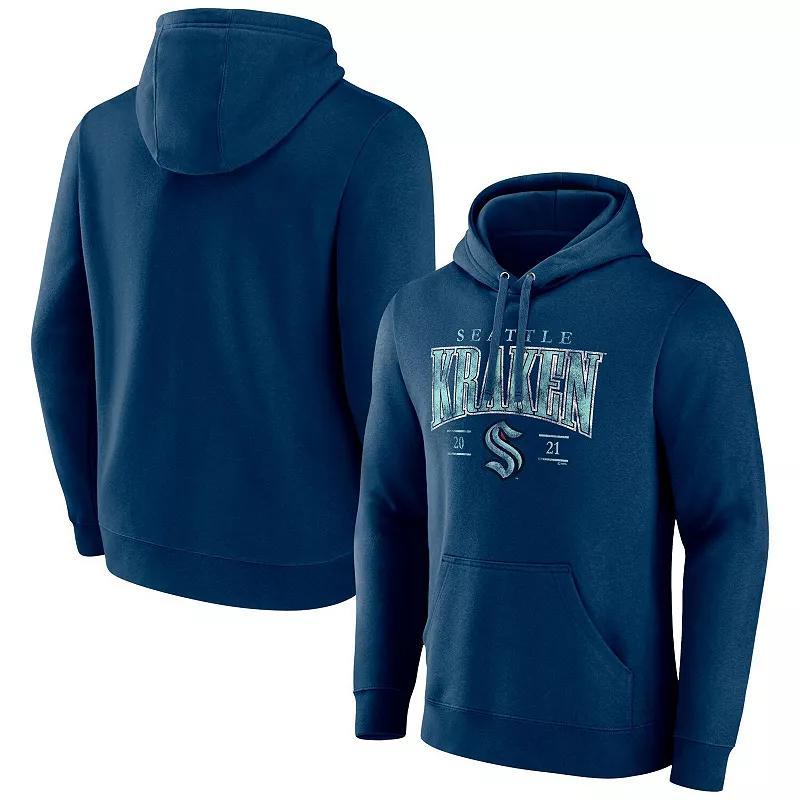 Mens Fanatics Branded Deep Sea Blue Seattle Kraken Dynasty Pullover Hoodie Krk Blue Product Image