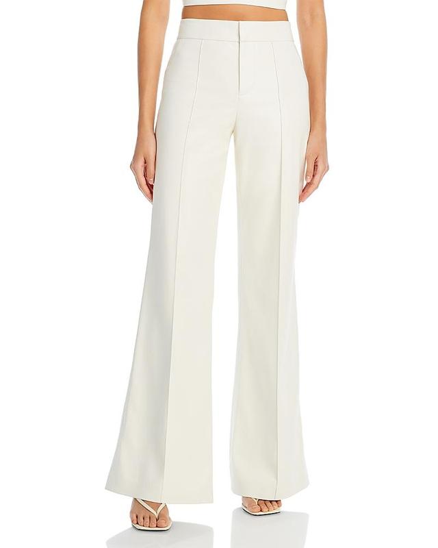 Womens Dylan Faux Leather Flare Trousers Product Image