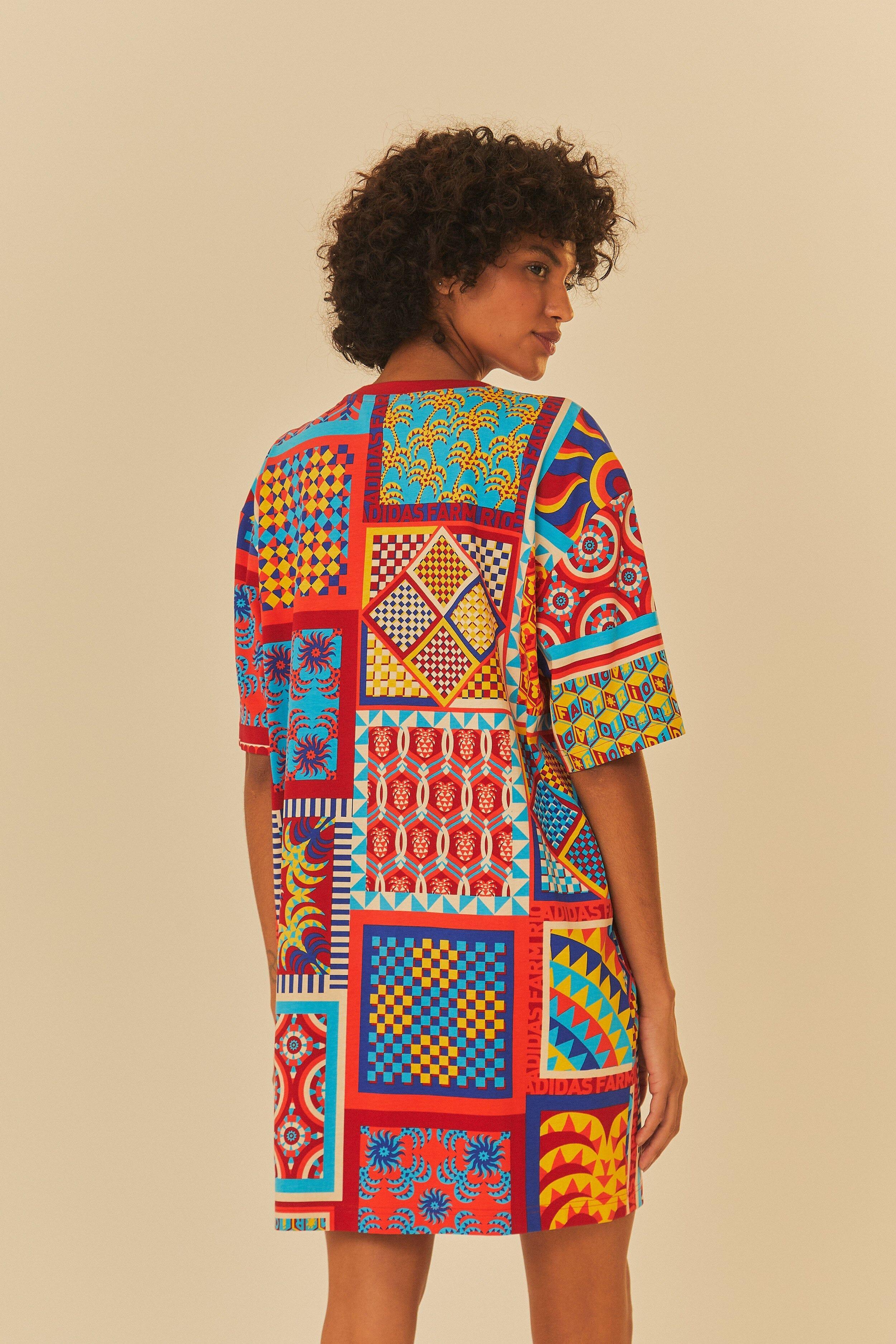 Adidas Farm Solar Kaleidoscope Blue Dress Product Image