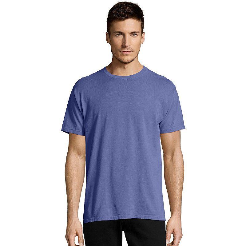 Mens Hanes ComfortWash Garment-Dyed Tee Blue Product Image