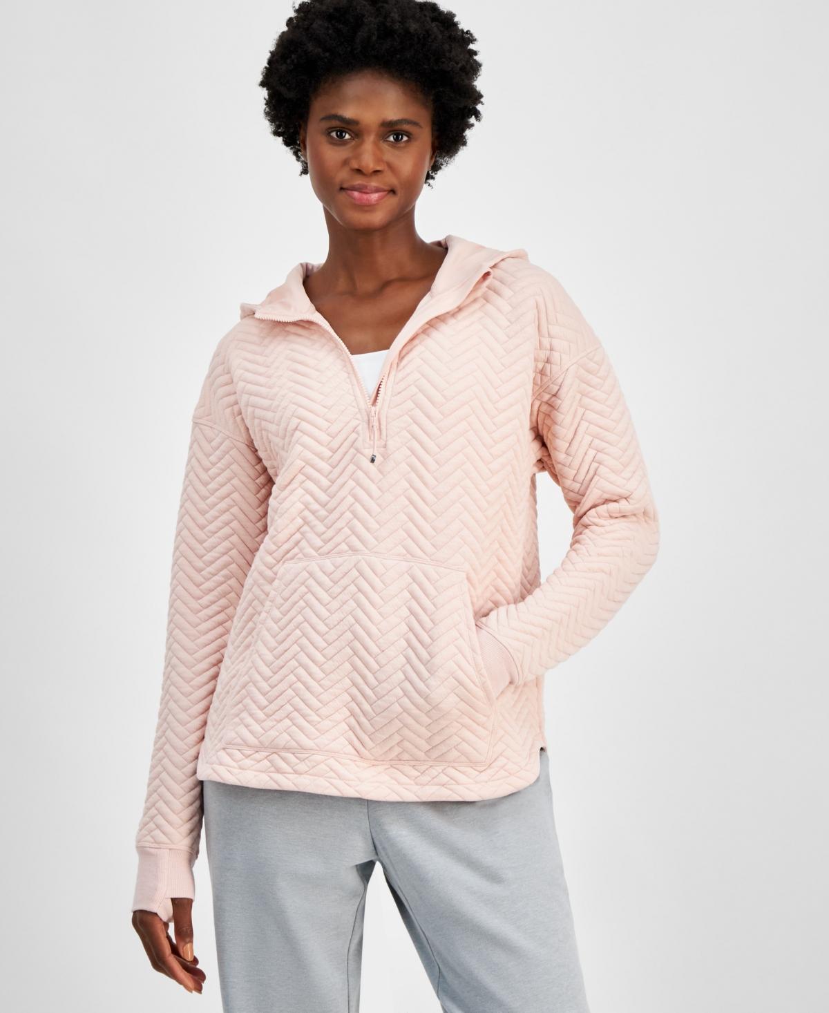 Id Ideology Womens Relaxed Quilted Quarter-Zip Sweater, Created for Macys - Lt Product Image