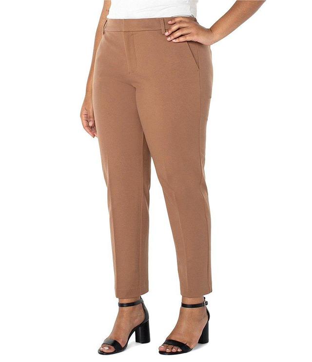 Liverpool Los Angeles Plus Size Kelsey Mid Rise Slim Leg Stretch Ponte Trouser Pants Product Image