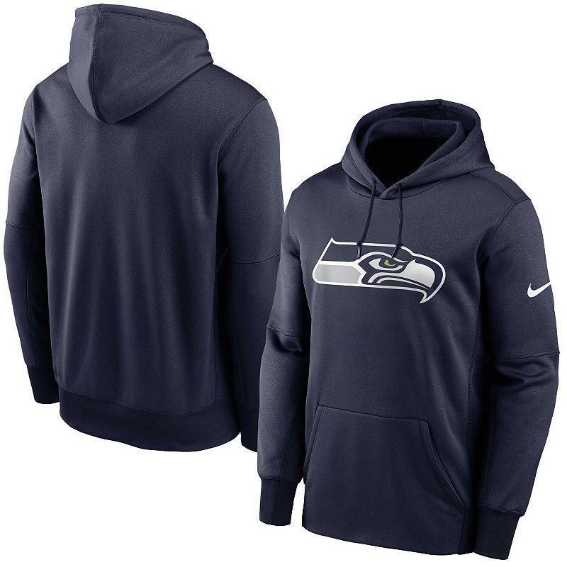 Mens Nike College Navy Seattle Seahawks Big and Tall Fan Gear Prime Logo Fleece Performance Pullover Hoodie Product Image