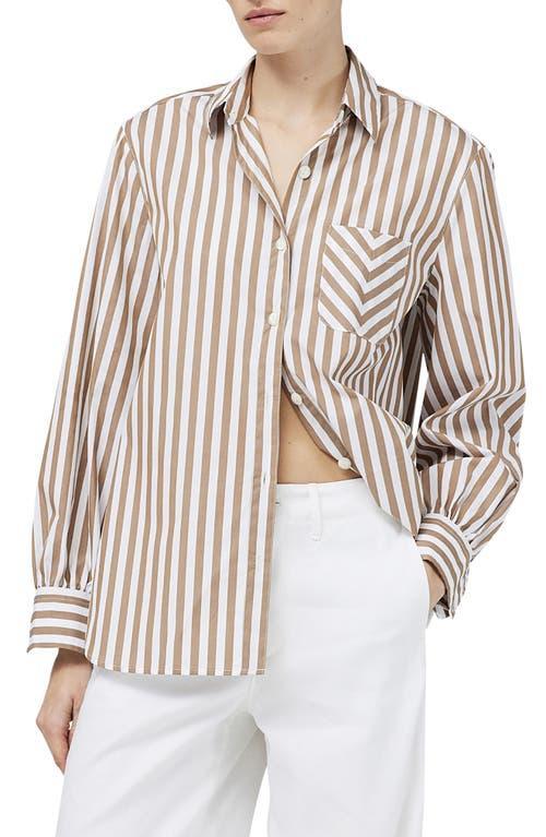 Maxine Striped Button-Front Shirt Product Image