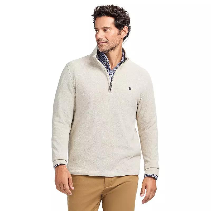 Mens IZOD Thermasoft Quarter-Zip Fleece Sweater Rock Grey Product Image