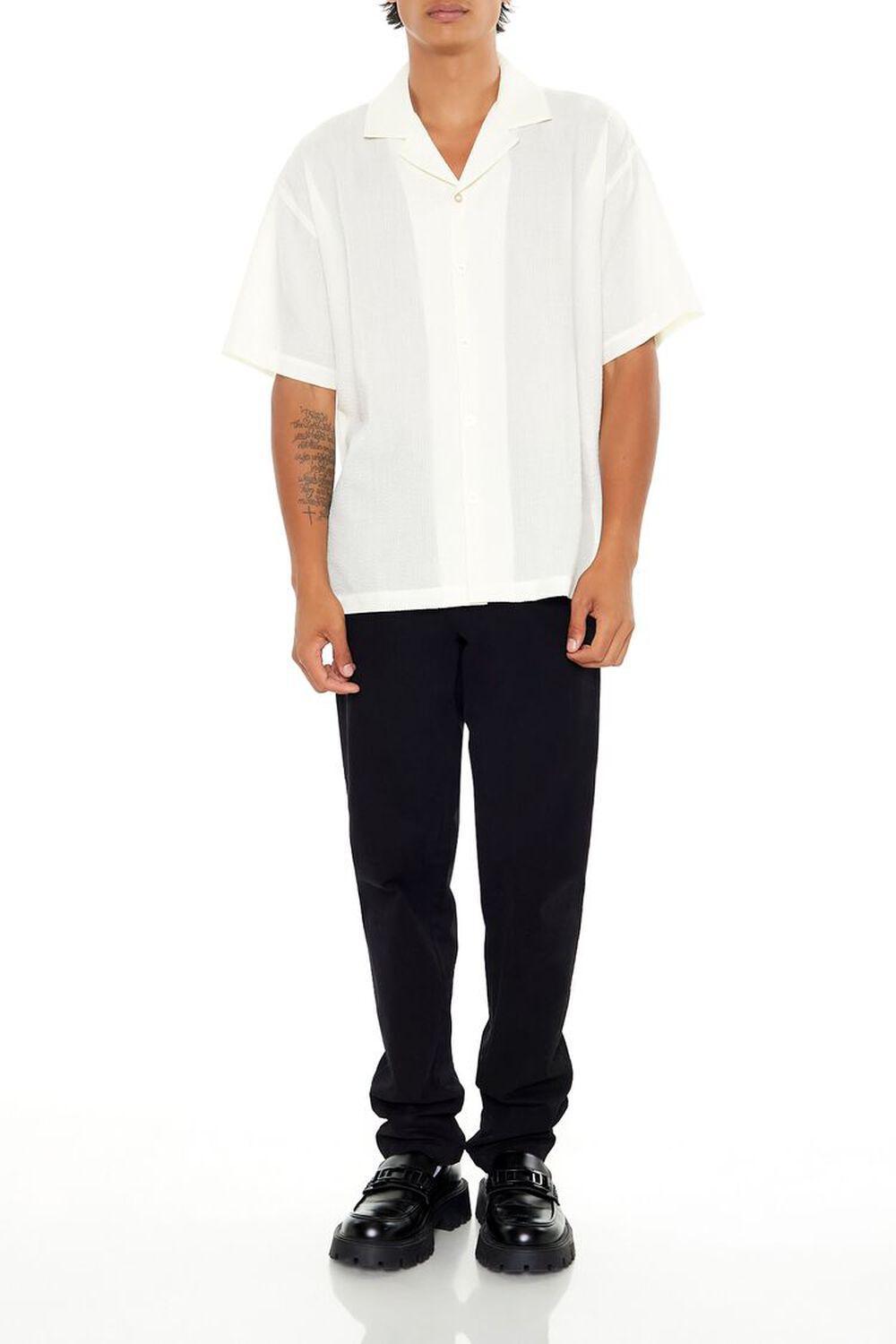 Textured Rayon Cuban Collar Shirt | Forever 21 Product Image