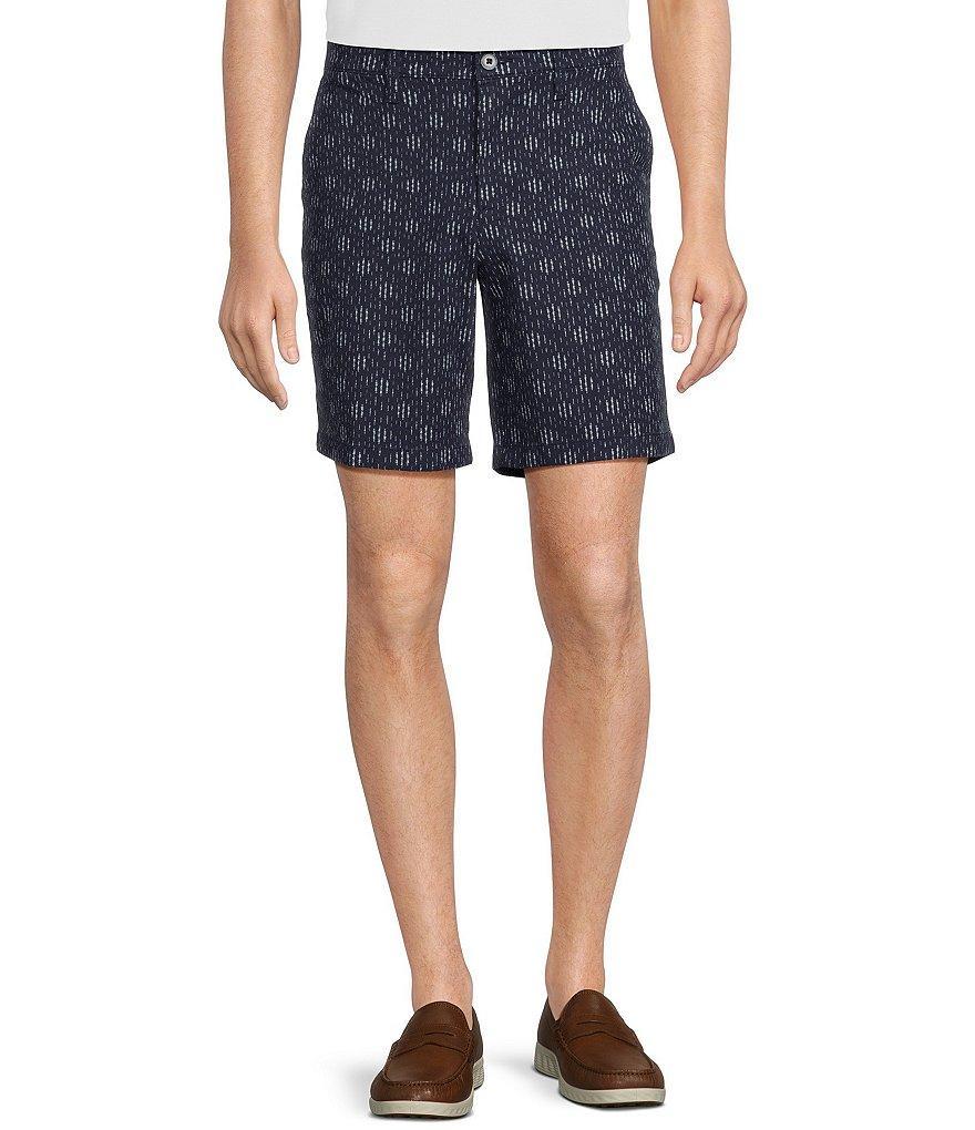 Roundtree & Yorke Casuals Flat Front Straight Fit 9#double; Inseam Printed Shorts Product Image