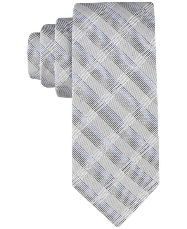 Calvin Klein Mens Creme Plaid Tie Product Image