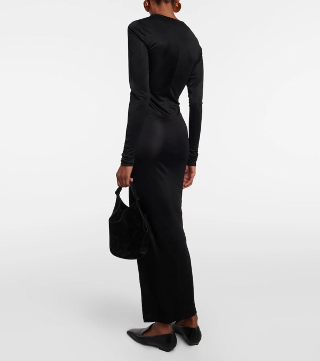 KHAITE Bayra Midi Dress In Black Product Image