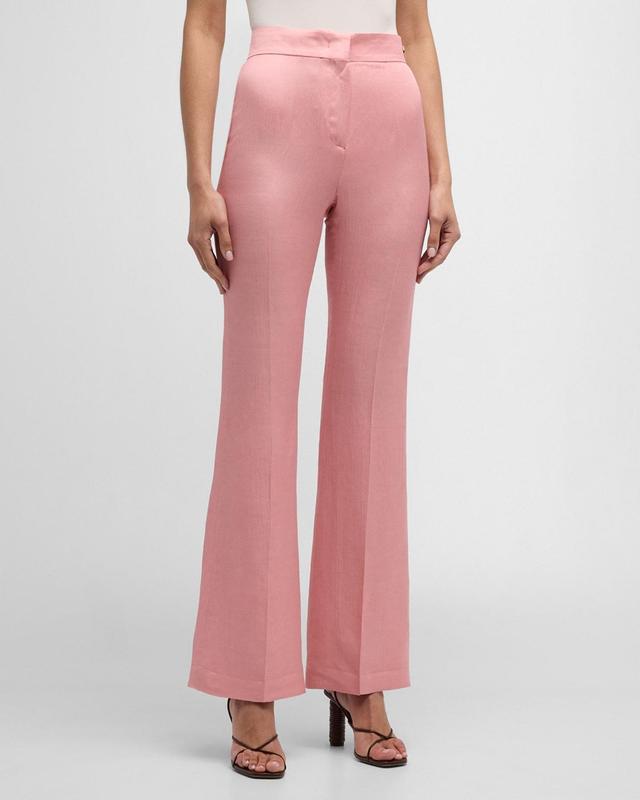 Danae Linen Bootcut Trousers Product Image