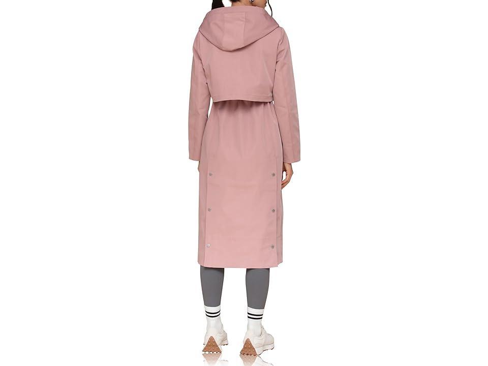 Avec Les Filles Hooded Maxi Rain Anorak (Rose) Women's Coat Product Image