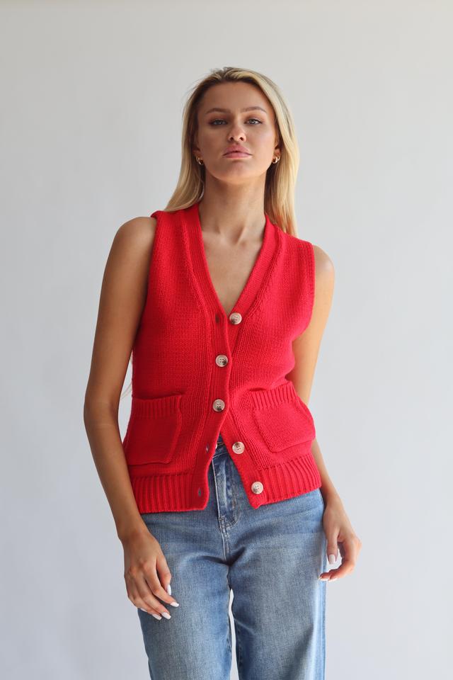 Sleeveless Sweater Vest Product Image