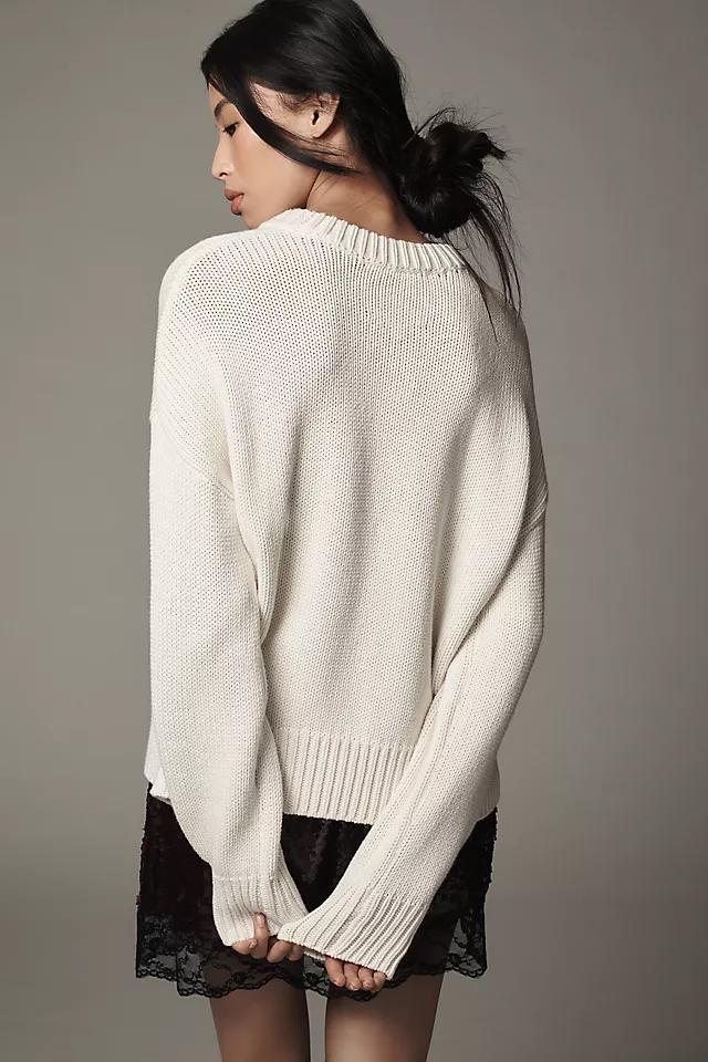 Kerri Rosenthal Lovey Heart Crew-Neck Sweater Product Image