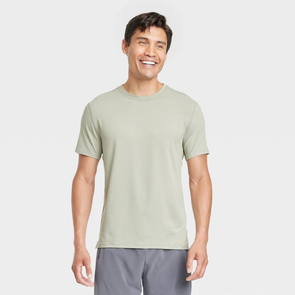 Mens Short Sleeve Performance T-Shirt - All in Motion Stone XXL, Grey Product Image