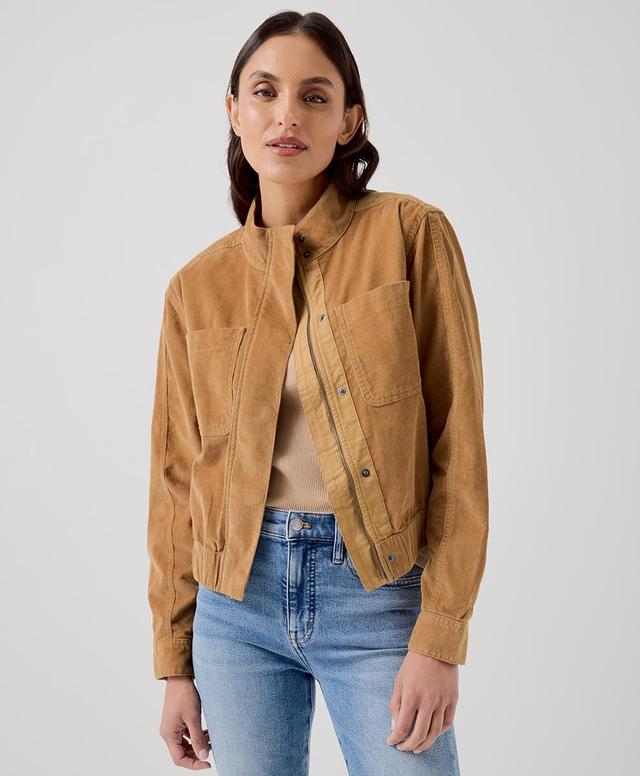 Womens Modern Corduroy Bomber Jacket 3XL Product Image