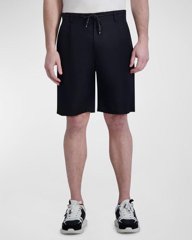 Mens Pleated Drawcord Shorts Product Image