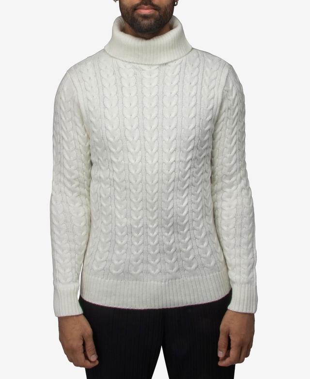 X-Ray Mens Cable Knit Roll Neck Sweater Product Image