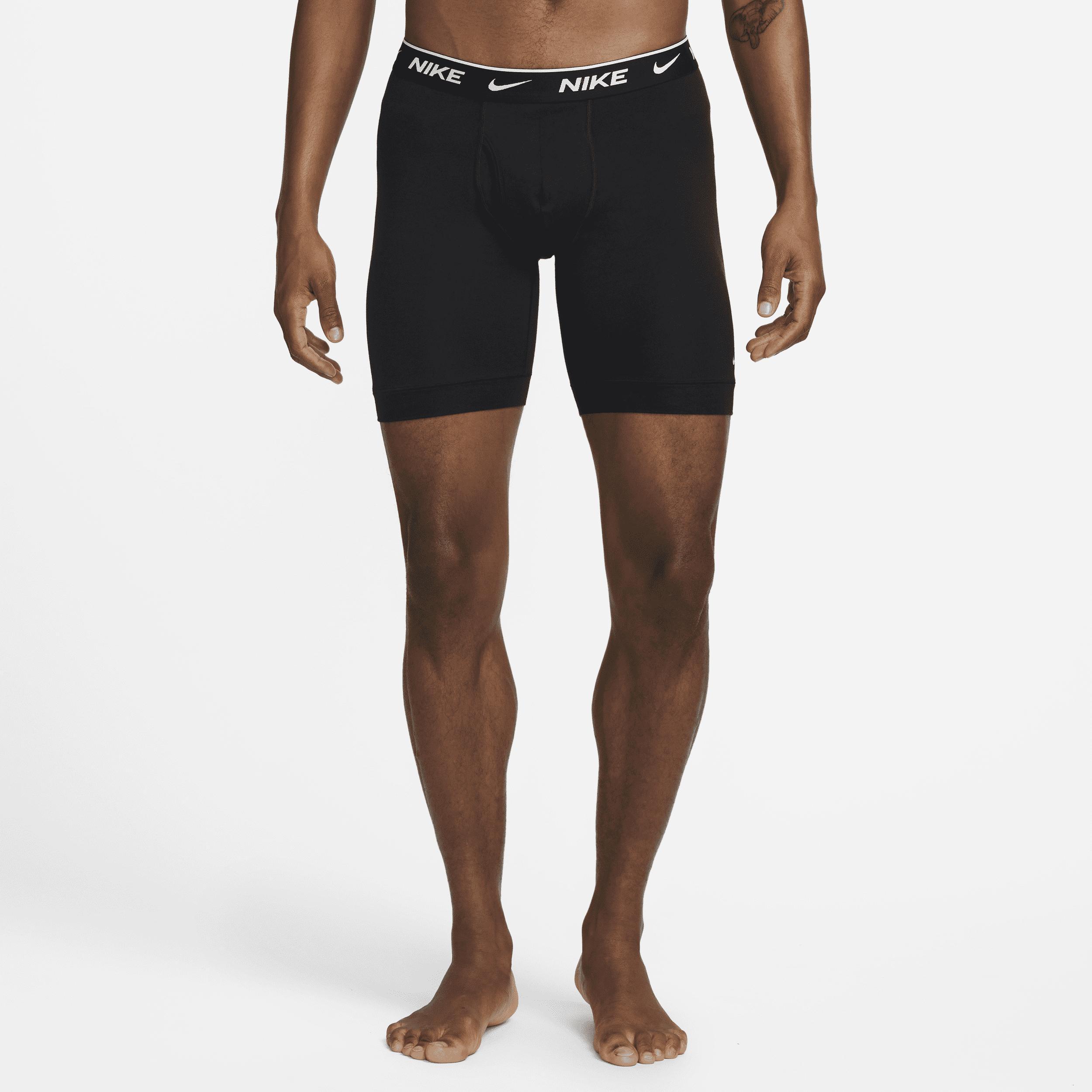 Mens Nike Dri-FIT Essential 3-pack Stretch Long-Leg Boxer Briefs Black Product Image