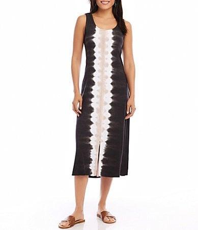 Karen Kane Tie Dye Scoop Neck Sleeveless Midi Dress Product Image