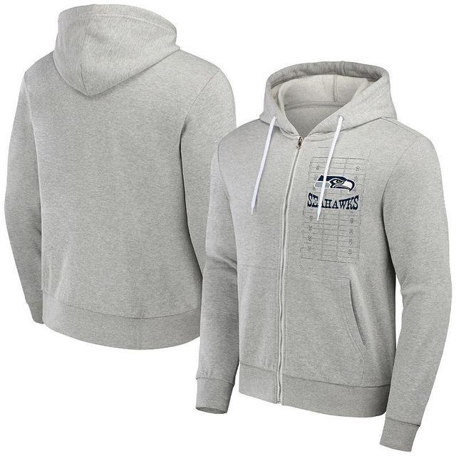 Mens NFL x Darius Rucker Collection by Fanatics Heather Gray Seattle Seahawks Domestic Full-Zip Hoodie Product Image