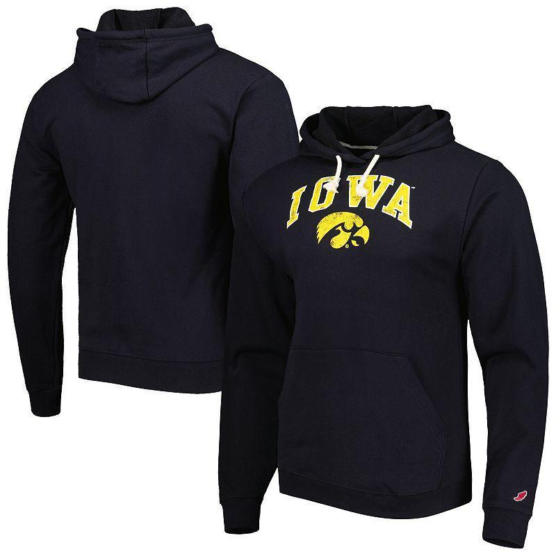 Mens League Collegiate Wear Iowa Hawkeyes Arch Essential Fleece Pullover Hoodie Product Image