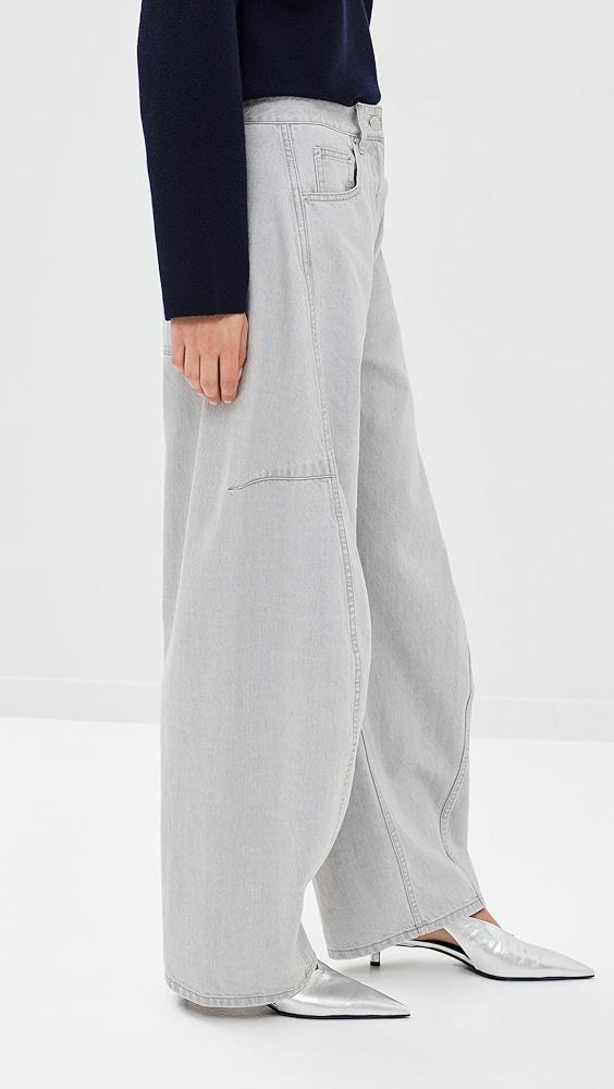 Tibi Grey Denim Sid Jeans | Shopbop Product Image