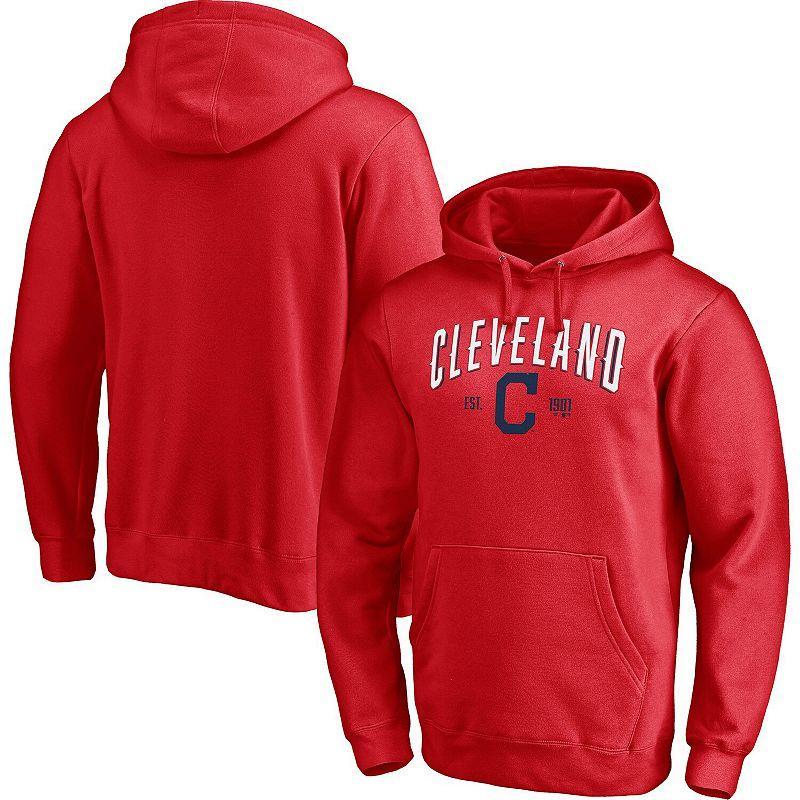 Mens Fanatics Red Cleveland Indians Big and Tall Cooperstown Collection Ultimate Champion Pullover Hoodie Product Image