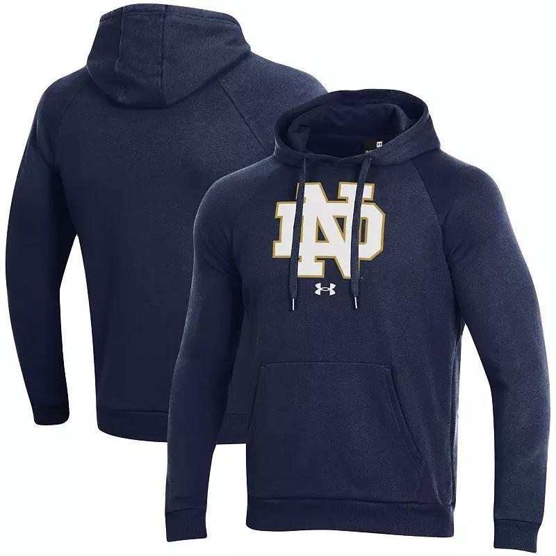 Mens Under Armour Notre Dame Fighting Irish Primary School Logo All Day Raglan Pullover Hoodie Blue Product Image