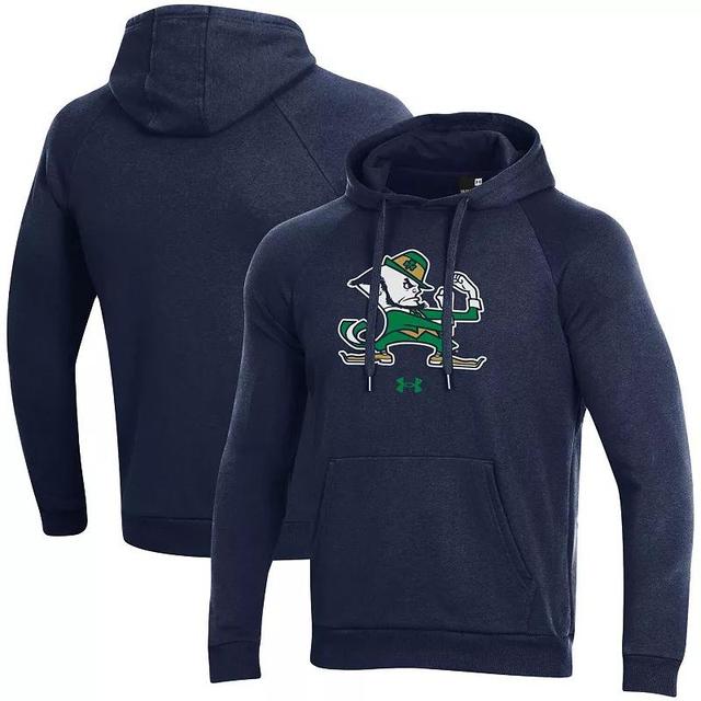 Mens Under Armour Notre Dame Fighting Irish Mascot School Logo All Day Raglan Pullover Hoodie Blue Product Image