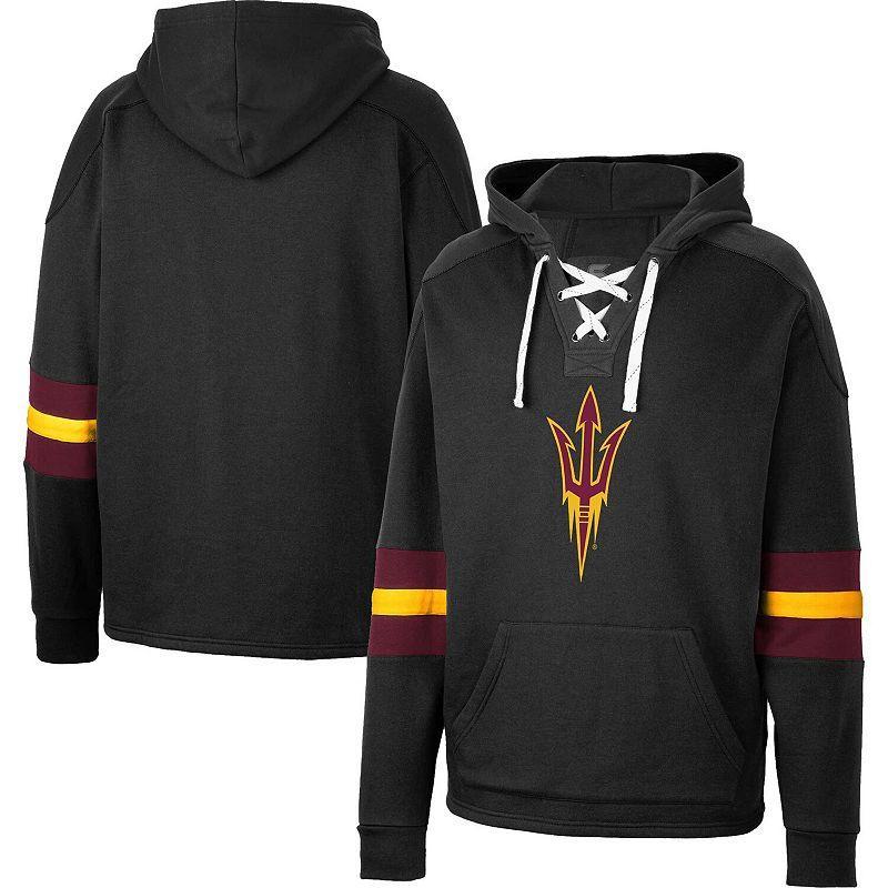 Mens Colosseum Black USC Trojans Lace-Up 4.0 Pullover Hoodie Product Image