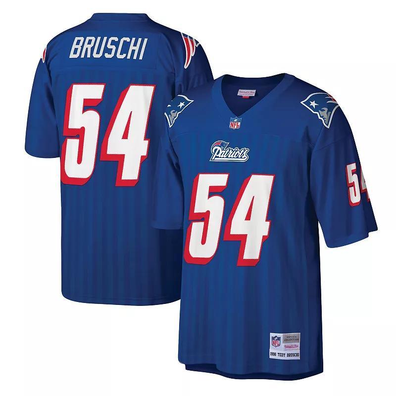 Mens Mitchell & Ness Tedy Bruschi Royal New England Patriots Legacy Replica Jersey Product Image