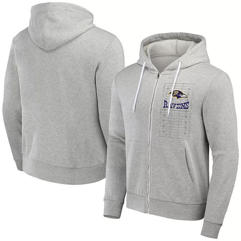 Men's NFL x Darius Rucker Collection by Fanatics Heather Gray Denver Broncos Domestic Full-Zip Hoodie Product Image