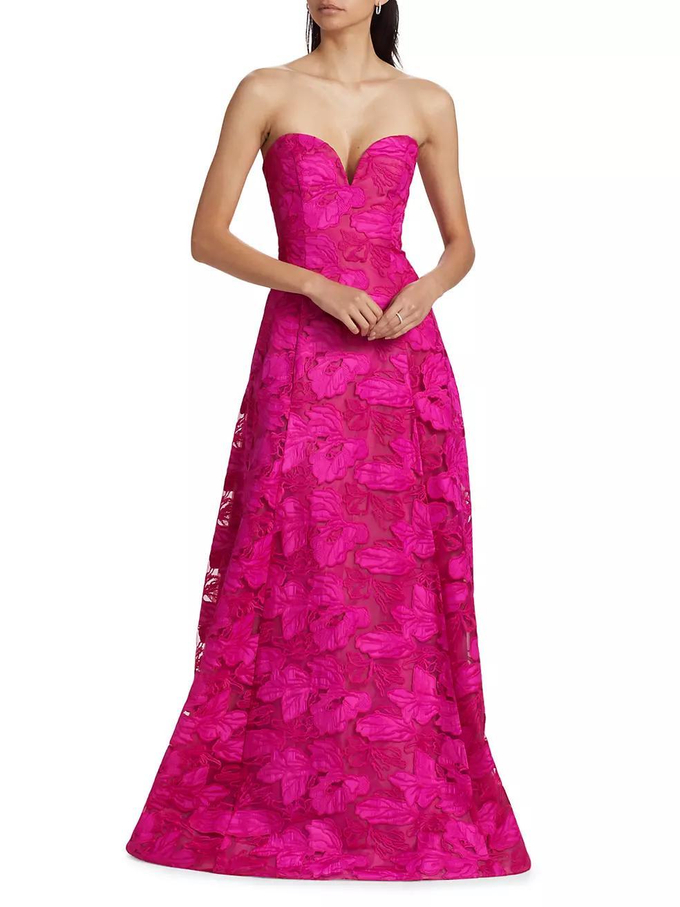 Francine Guipure Lace Strapless Gown Product Image