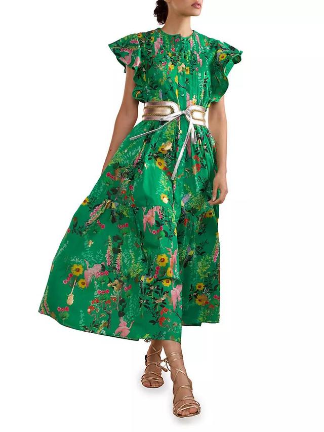 Womens Nairobi Floral Cap-Sleeve Maxi Dress Product Image