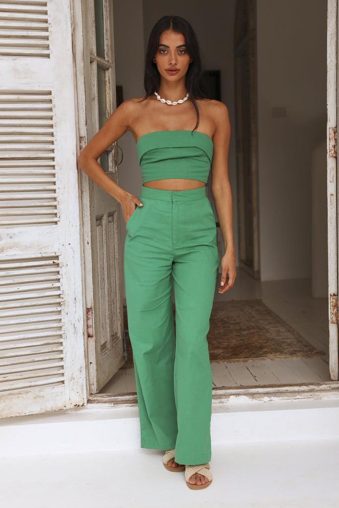 In Hindsight Crop Top Green product image