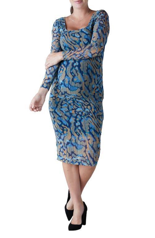 Ingrid & Isabel Printed Mesh Bodycon Maternity Dress Product Image